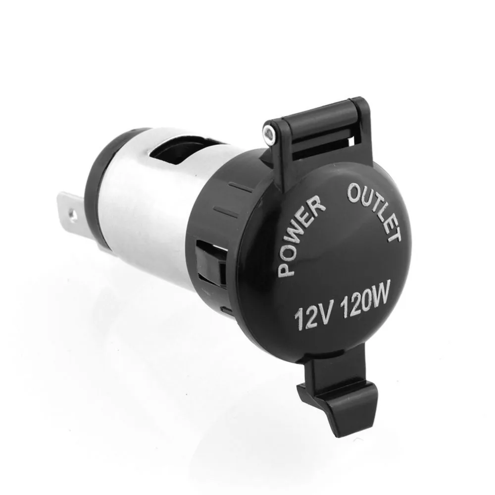 12V 120W Motorcycle Waterproof Cigarette Lighter Socket Power Plug Outlet Parts for Car Trunk Motorbike
