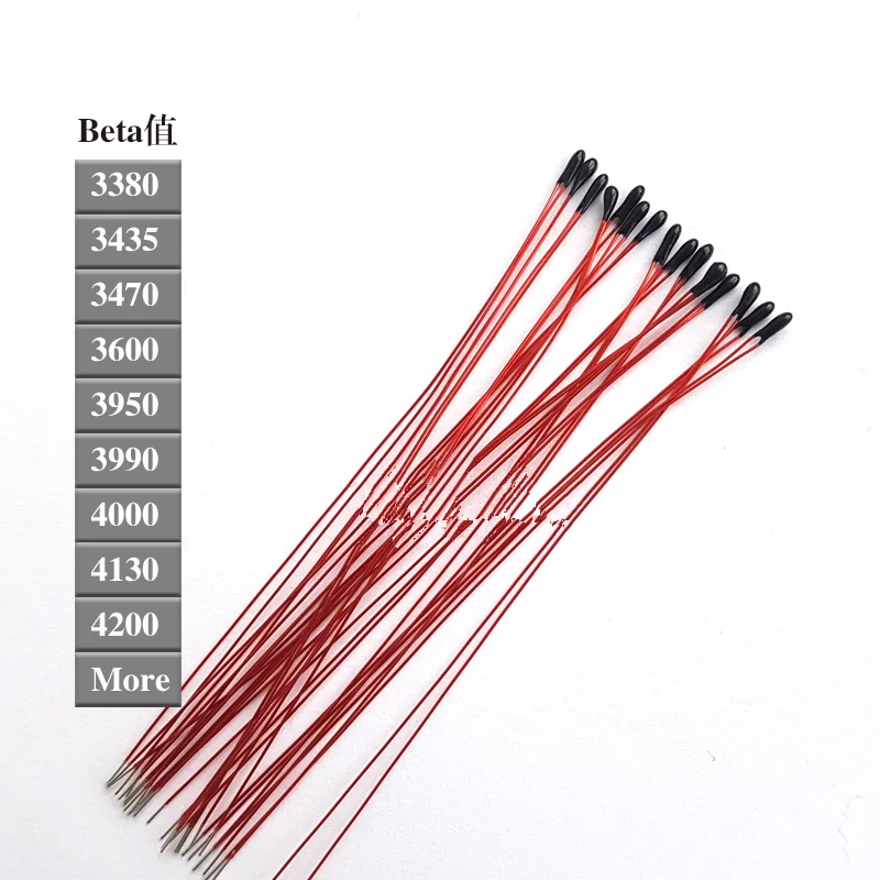 10pcs Encapsulated NTC thermistor 2K 2.252K 3K 5K 10K 20K 30K 50K 83K 100K 3950 70mm 120mm 1% 3% custom thermistor