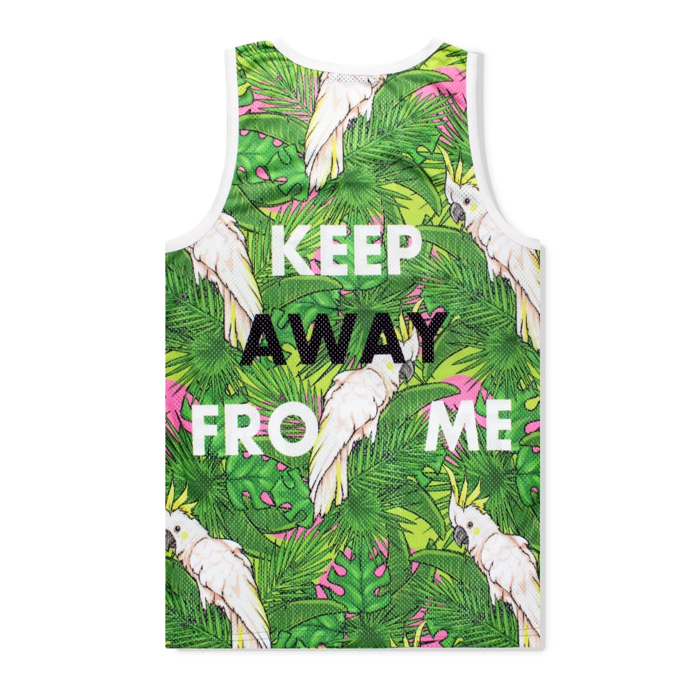 SzBlaZe Brands New Casual Unisex Parrot Print Tank Tops Breathable Summer Forest Print Mens Muscle Shirt Street exercise vests