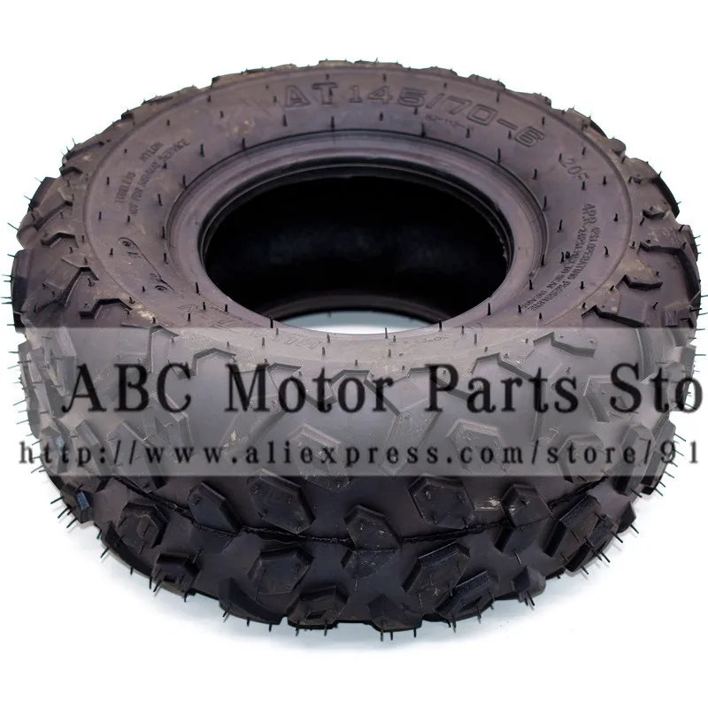 6 Inch ATV Tire 145/70-6 four wheel vehcile Fit for 50cc 70cc 110cc Small ATV Front Or Rear Wheels