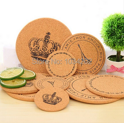 500pcs Classic Round Plain Cork Coasters Drink Wine Mats Cork Mats Drink Wine Mat ideas for wedding and party gift