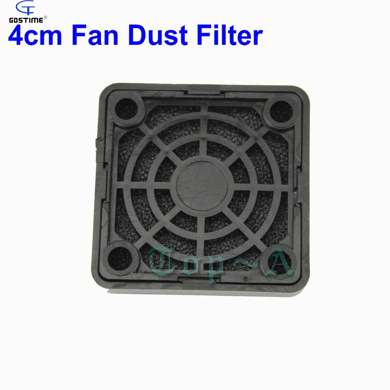 Gdstime 5 Pieces 4cm Black PC Fan Dust Filter Plastic Dustproof Computer Case Strainer 40mmx40mm