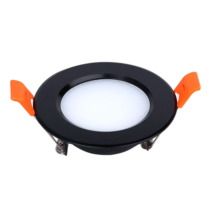 LED czarny Downlight rgb 5w 7w 9w 12w1 5w lampa wpuszczana 220v oświetlenie panelowe LED żarówka sypialnia kuchnia łazienka wodoodporne oświetlenie