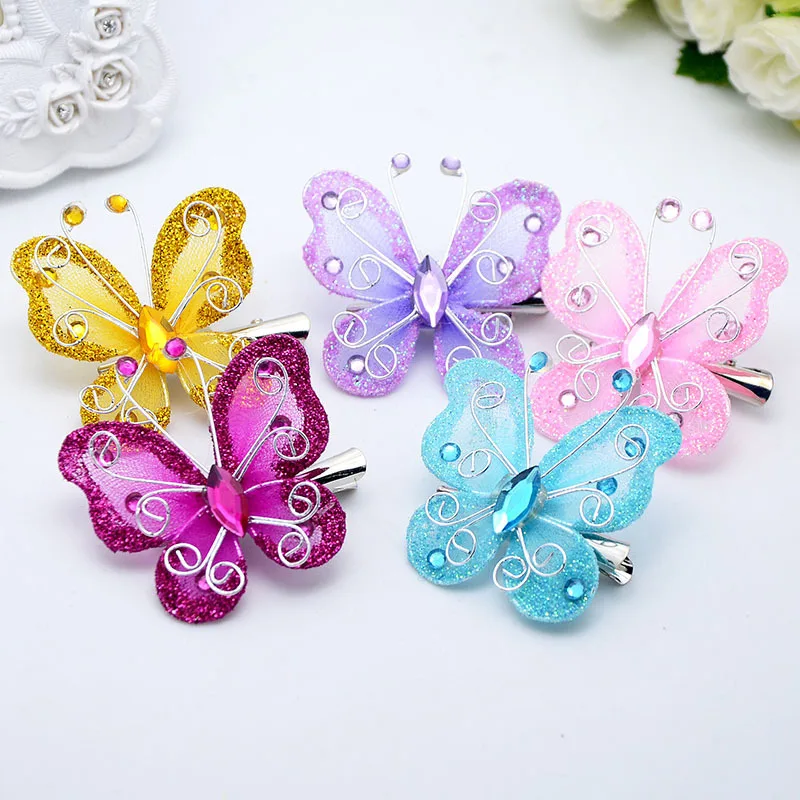 5pcs Hair Clip Butterfly Adorable Cute Headdress Bobby Pin Hair Clips Hair Barrette for Kids Baby Girls Children