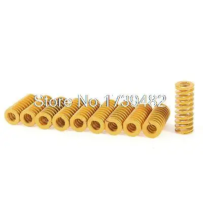 25mm x 10mm x 5mm Metal Tubular Section Mould Die Compression Spring 10pcs