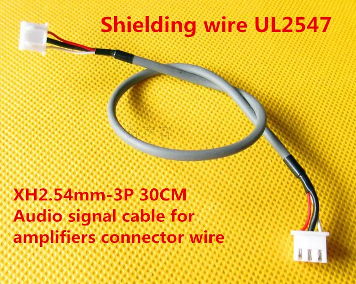 

Free Ship 20PCS Shielding wire UL2547 two-headed XH2.54-3P 30CM Anti-interference Audio signal cable amplifier connector wire