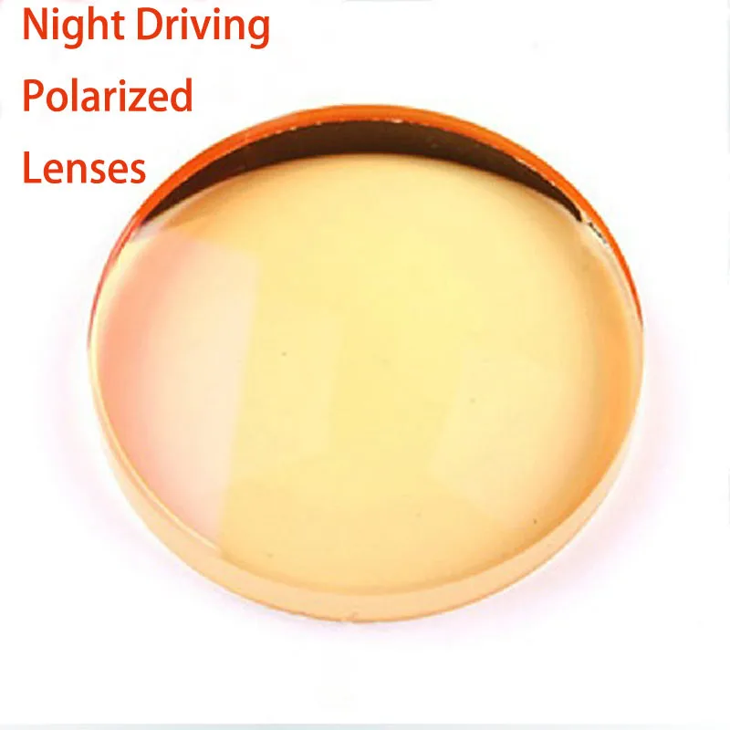 1.56 Index Prescription Polarized Lenses Yellow Color Lenses for Night Driving Use Anti Car Glare Anti Radiation Eye Protection