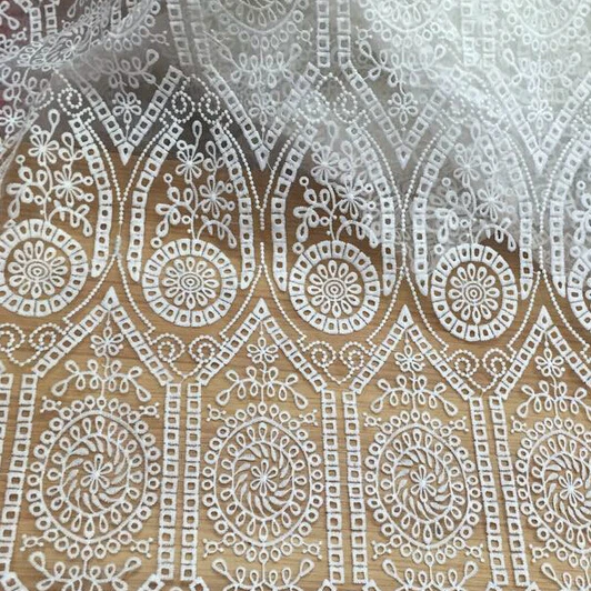 

5Yards/lot Milk Silk Organza High Quality African Lace Swiss Voile Guipure Cord Lace Fabric For Women Dress Party