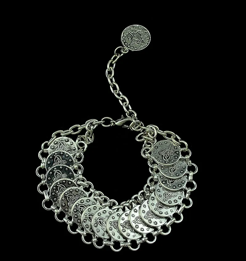 الغجر أنطاليا اللون عملة خلخال الأفغانية التركية القبلية الصيف شاطئ زهرة شيك سوار الكاحل أساور سلسلة مجوهرات للنساء