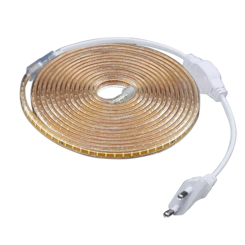 Led Strip  AC 220V SMD3014 108led/M led tape 220 IP67 Waterproof LED Light Strip EU Plug Outdoor Led strip light 10m 15m 20m