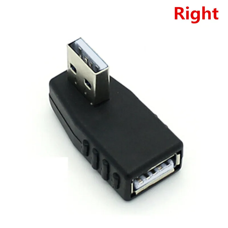 90 degree Left /Right /Up/Down Angle L Bending USB 2.0 A Male to Female Adapter Extension Connector for Computer Notebook