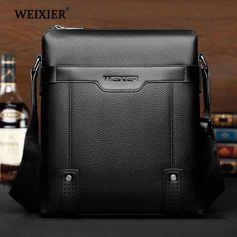 Weixier Nieuwe Mode Pu Leer Mannen Messenger Bags Casual Mannen Kleine Schoudertas Crossbody Business Mannen Handtas Kleine