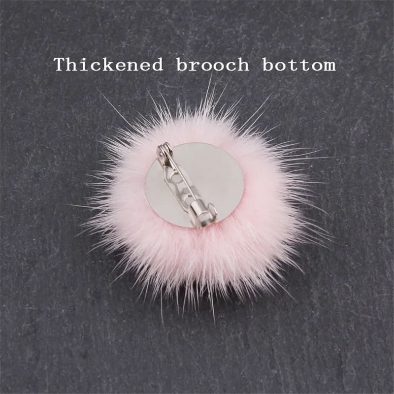 Charm Pompom Brooch For Women Girls Gifts Cute Fur Fluffy Ball Brooches Collar Pins Jewelry Backpack Badge Accessories