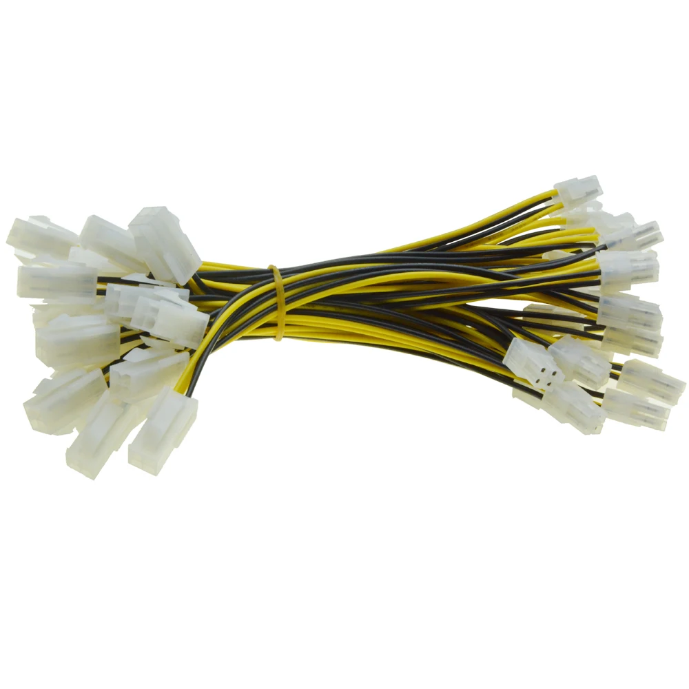 

40pcs 4Pin CPU Power supply Extension Cord Cable Desktop 4 pin ATX 12V P4 Power Male to Female Connector Cable 20cm