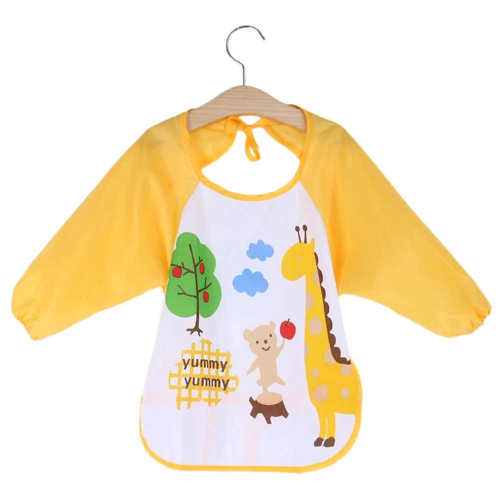 

OnnPnnQ Baby Bibs Toddler Waterproof Long Sleeve Bib Boy Apron Animal Smock Bib Burp Cloths Kids Feeding Eating Smock Accessorie