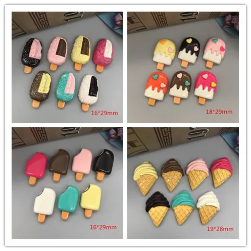 Resin New Arrival cute Ice Cream for Crafts Making/phone decoration, DIY