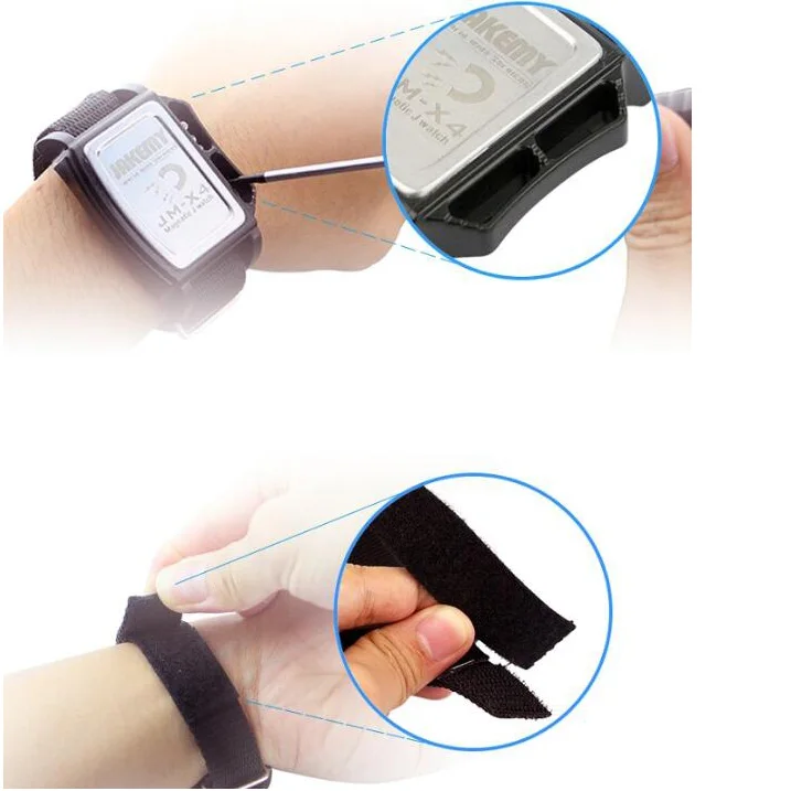 Novfix JM-X4 Components Adsorption Bracelet Powerful Magnetic Wrist Band Hold Small Metal Nuts Washers Screws Nails