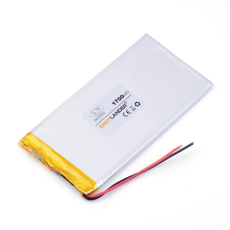 Batería recargable de polímero de litio, 3,7 V, 1700mAh, 365590