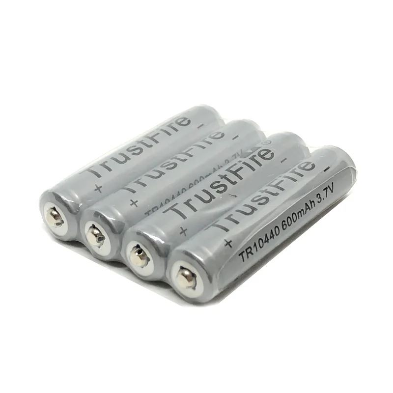 

4pcs/lot TrustFire 10440 AAA 600mAh 3.7V Battery Rechargeable Lithium Batteries Cell with Protected Board For LED Flashlights