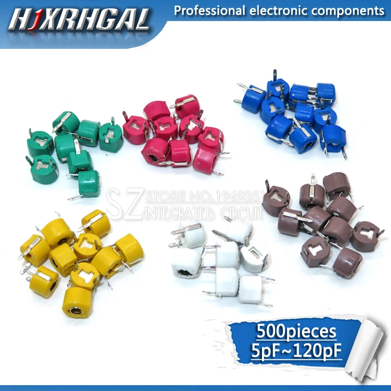 

500pcs JML06-1 6mm 5PF 10PF 20PF 30PF 40PF 50PF 60PF 70PF 120PF trimmer Adjustable capacitor 20P 30P 40P 50P 60P 70P hjxrhgal