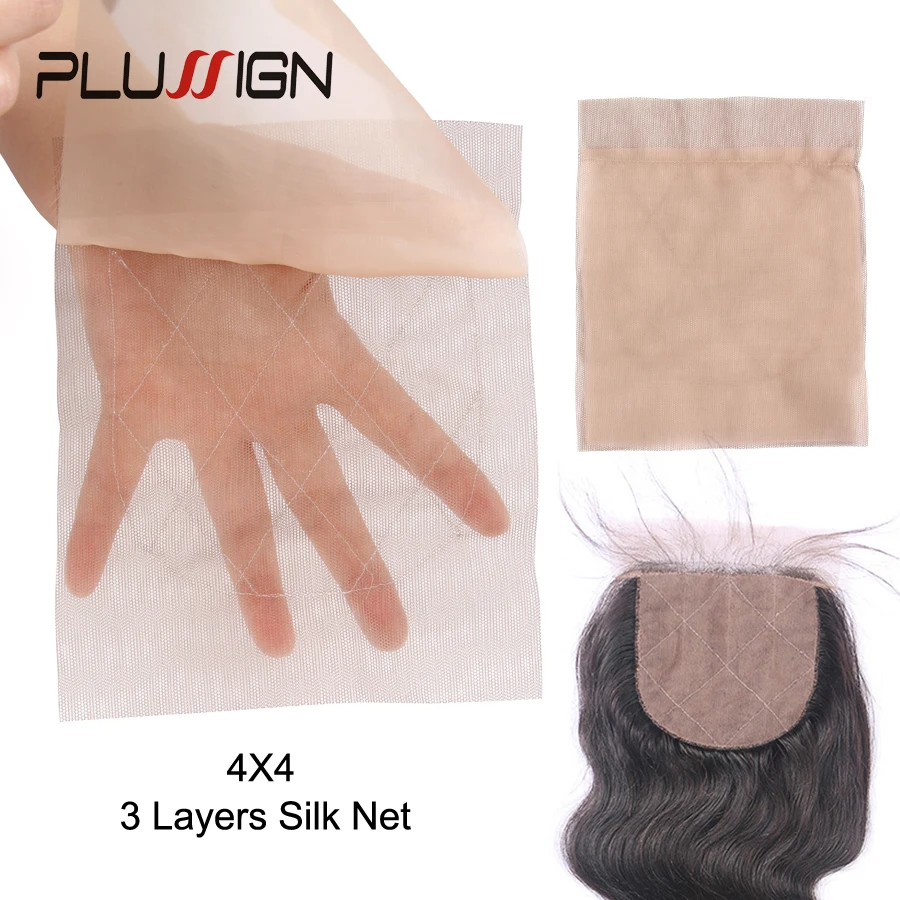 

Top Silk Base Frontal 13x4 Closure 4x4 Lace Net For Wig Making Wholesale 1-2 Pcs/Lot Hair Weaving Lace Net Basement Foundation