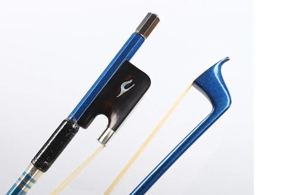 4/4 Cello Bow Top Grade Carbon Fiber Blue Stick AAA Horse Hair Pernambuco Level Cello Parts & accessories