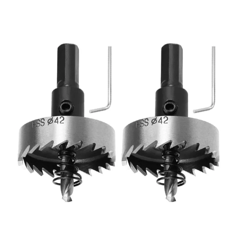 

42mm HSS Drill Bit Hole Saw for Stainless Steel Metal Alloy Wood 2 Pcs