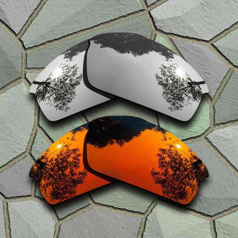 

Chrome&Red Orange Sunglasses Polarized Replacement Lenses for Oakley Bottlecap