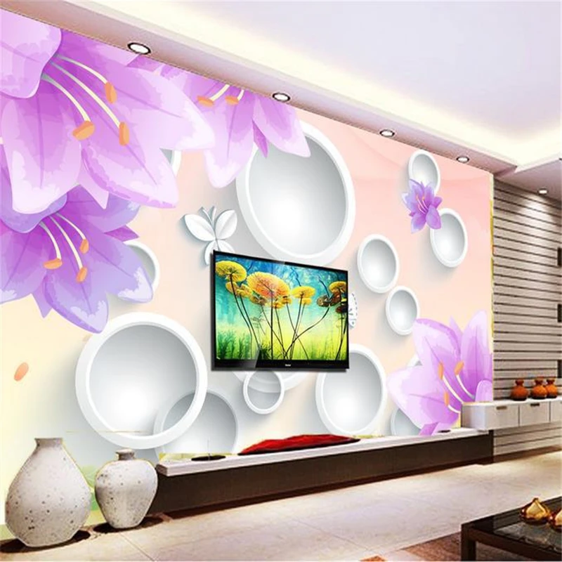 

beibehang size High Quickly HD mural 3d wallpaper wallpaper lily flower papel de parede wholesale pricepapel de parede wallpaper