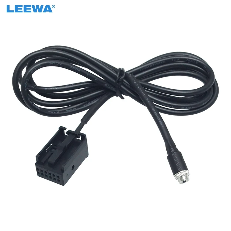 LEEWA  Car CD Radio MP3 Audio Female Jack AUX-IN Adapter Cable for Opel CD30 CD40 DVD 90 NAVI 12-Pin Port AUX Wire Cable #CA5804