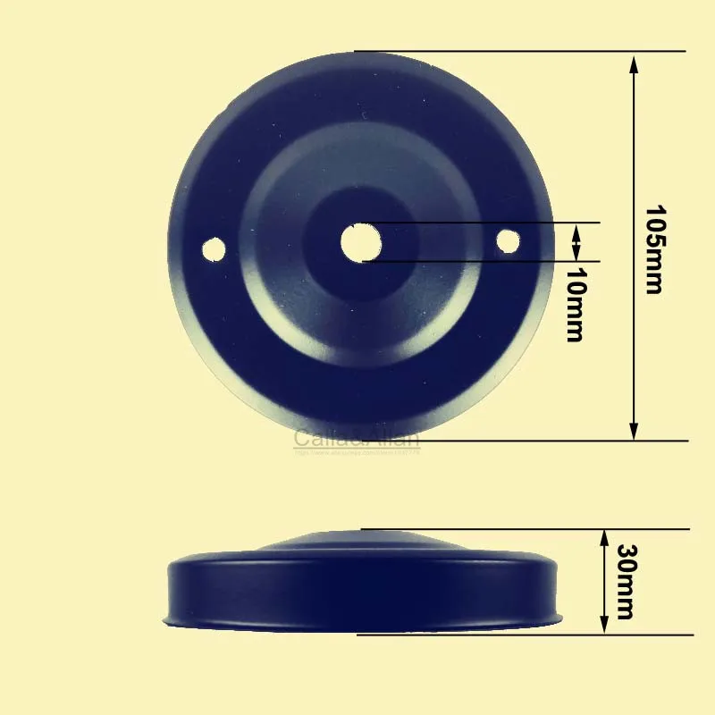 Sample order of D105mmX30mm 9 colors finish iron ceiling plate DIY pendant light canopy black metal ceiling mount