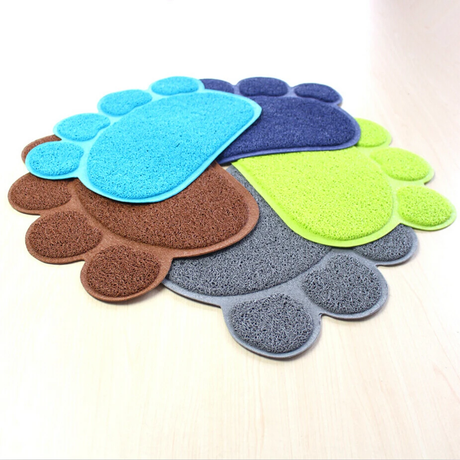 Pet Small Footprint Foot Sleeping Pad Placemat Cat Litter Mat Dog Puppy Cleaning Feeding Dish Bowl Table Mats Wipe Easy Cleaning