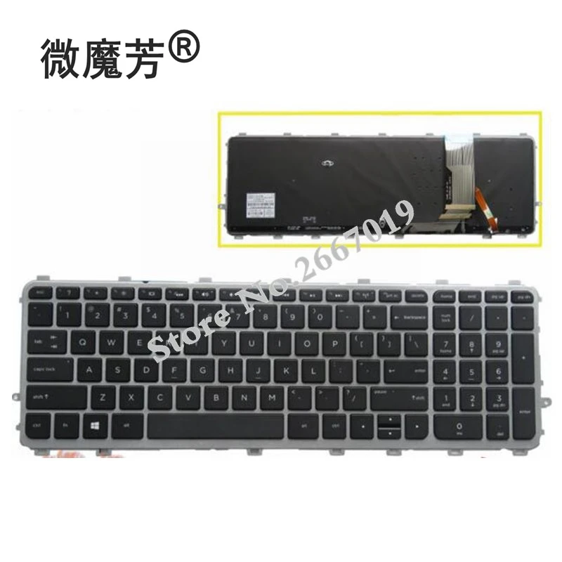 New English keyboard for HP 17 15 17T 15T 15T-J 15Z-J 15t-j000 15z-j000 US laptop keyboard backlit