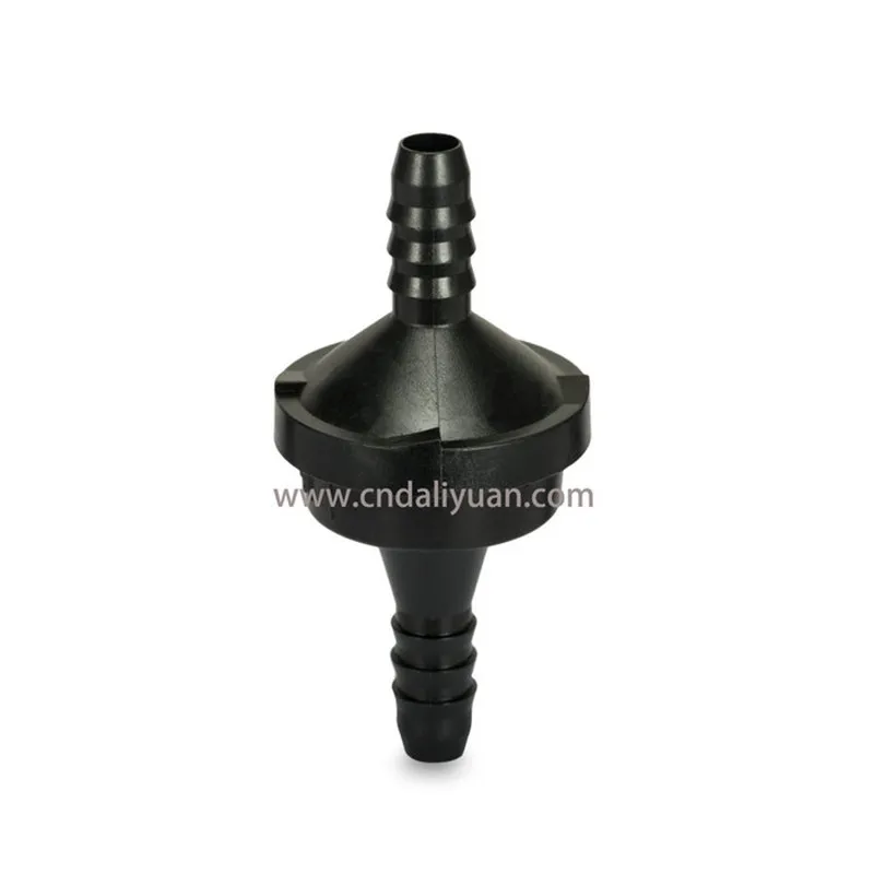 ID6 black color plastic one-way valve non-return valve one way valve air pump vacuum check valve for car 2pcs a lot