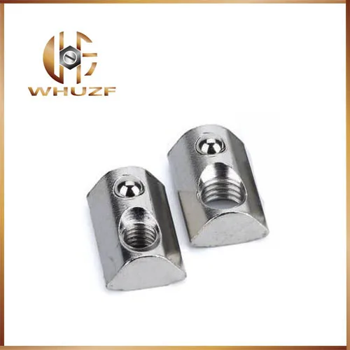T slot aluminum extrusion profile 100pcs 20-M4 Elastic Nut  M4 T Roll Ball Spring Nuts 2020 Series Aluminum Extrusion Profile 6