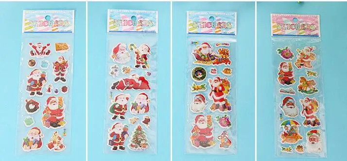 Snowman Stickers 3D Bubble Stickers For kids Book Christmas Festival Decoration Children Gift Toys YH1021