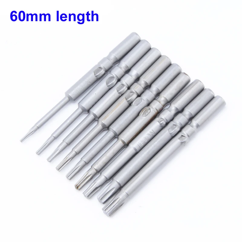 9 sztuk 801 5mm Shank elektryczny magnetyczny gwiazda wkrętak torx bity zestaw dla DC zasilany śrubokręt T5 T6 T7 T8 t9 T10 T15 T20 T25