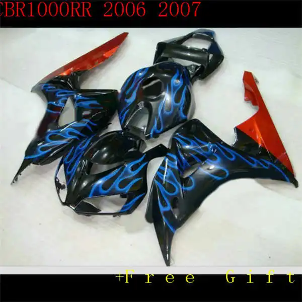 km For 2006 2007 CBR 1000RR 06 07 ABS Plastic Full Fairing Set red orange yellow green blue purple black white Bodywork Kit