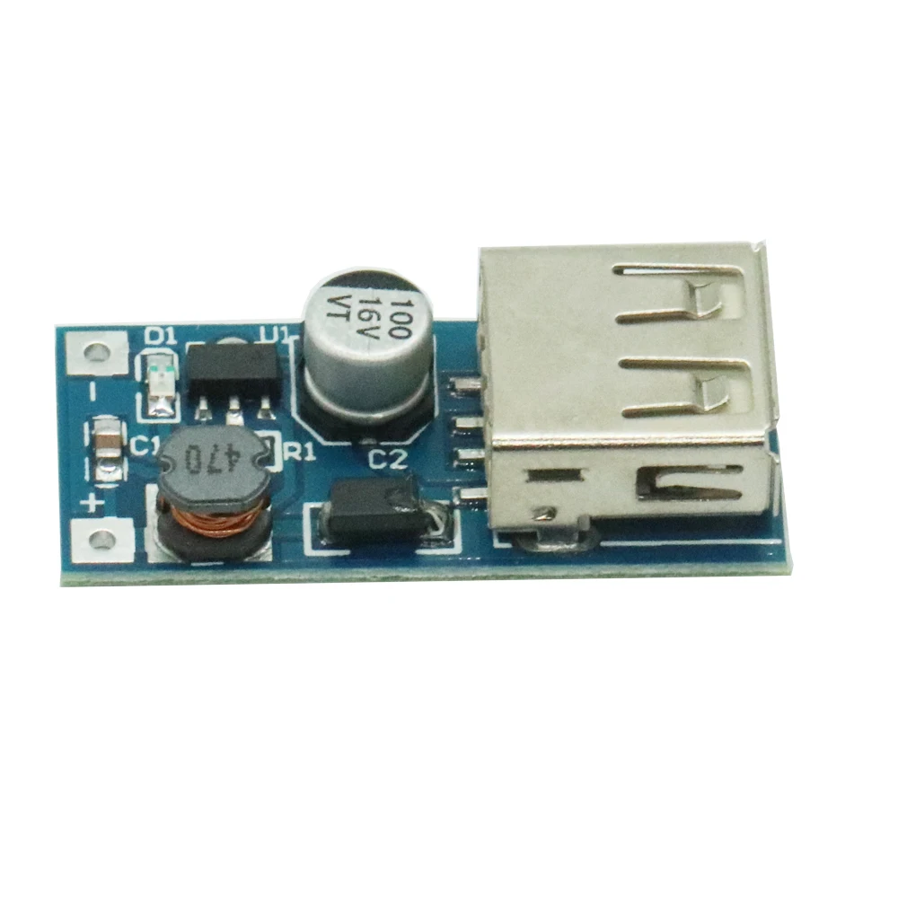 High Conversion! DC-DC USB Step-up Power Boost Module 0.9V-5V to 5V 600mA PFM Control Mini Mobile Booster