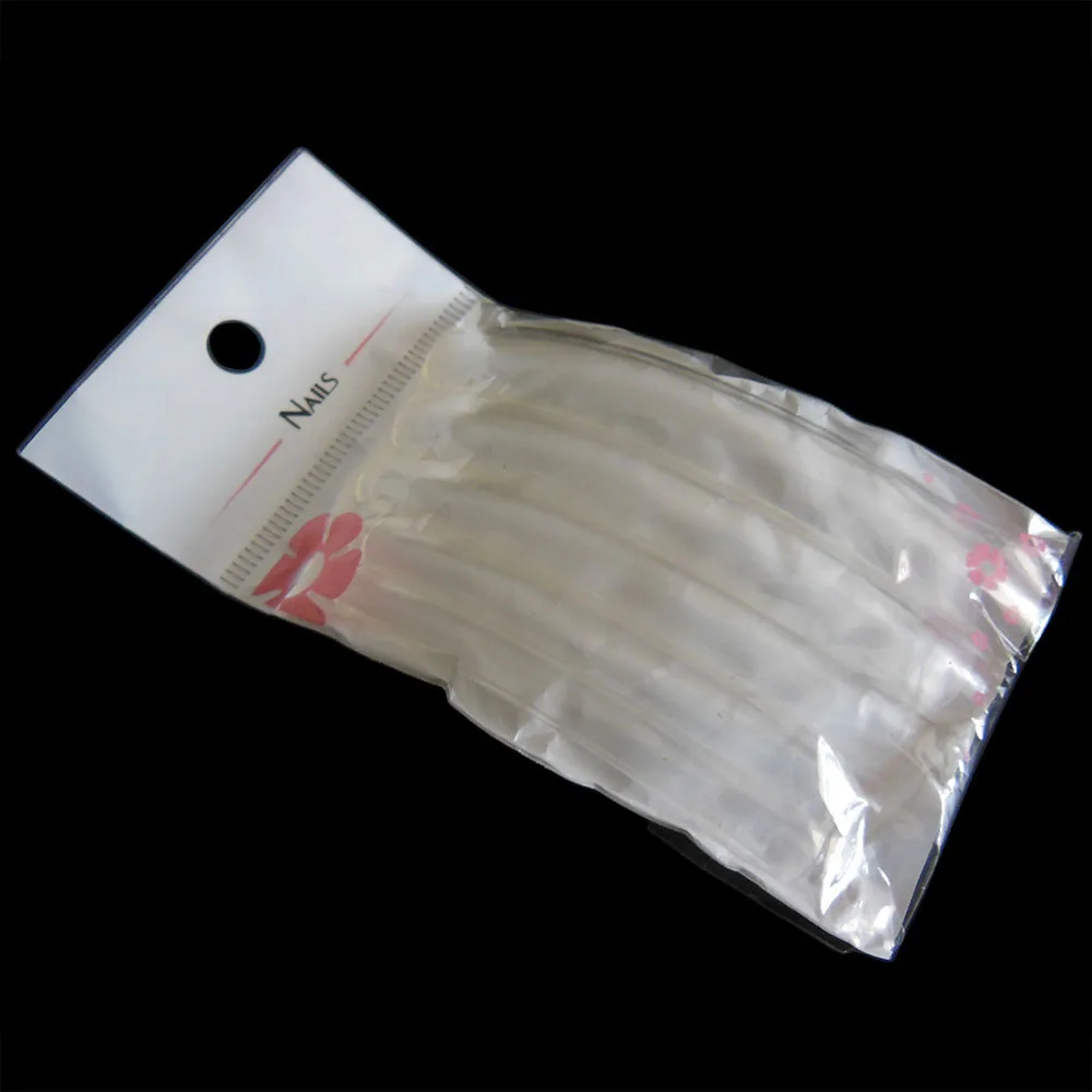 Wholesale 10PCS transparent Extra Long French Acrylic Fake False Nail Tips Decoration nail art guide