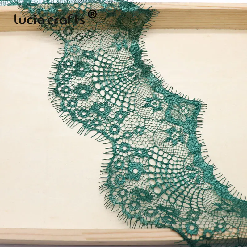 3 yards/Lot Flower Embroidered Lace Fabric Trim Ribbon For Garment Weeding Dress Decoration DIY Sewing Materials R0503