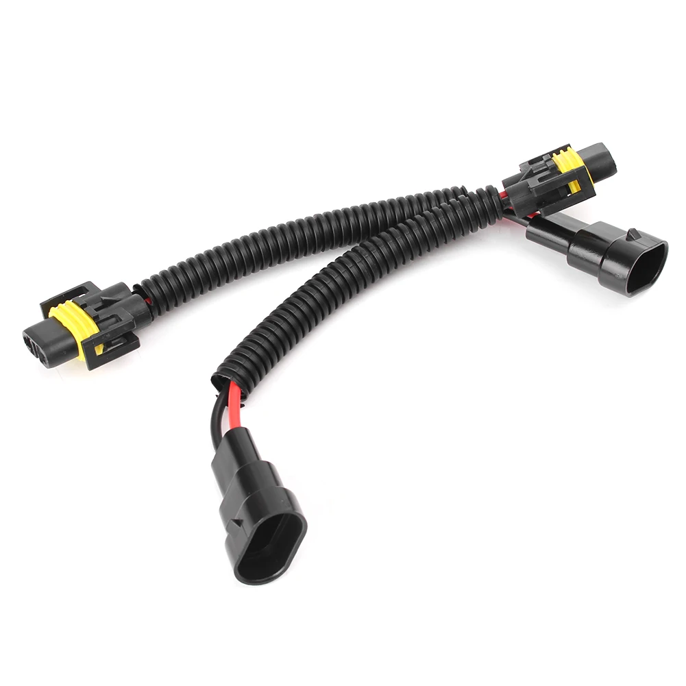 2x Universal Car 9006 to H11 Adapter Wiring Harness Socket Connector for Headlamp Headlight Fog Lamp