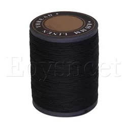 0.55mm Dia Black Flax Waxed Linen Craft Sewing Stitching Thread Cord