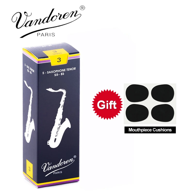 Asli Perancis Vandoren Tradisional Saxophone Tenor Bb Alang-alang Kekuatan 2.0 #2.5 #, 3 #, 3.5 #, kotak 5 [[dengan Hadiah]]