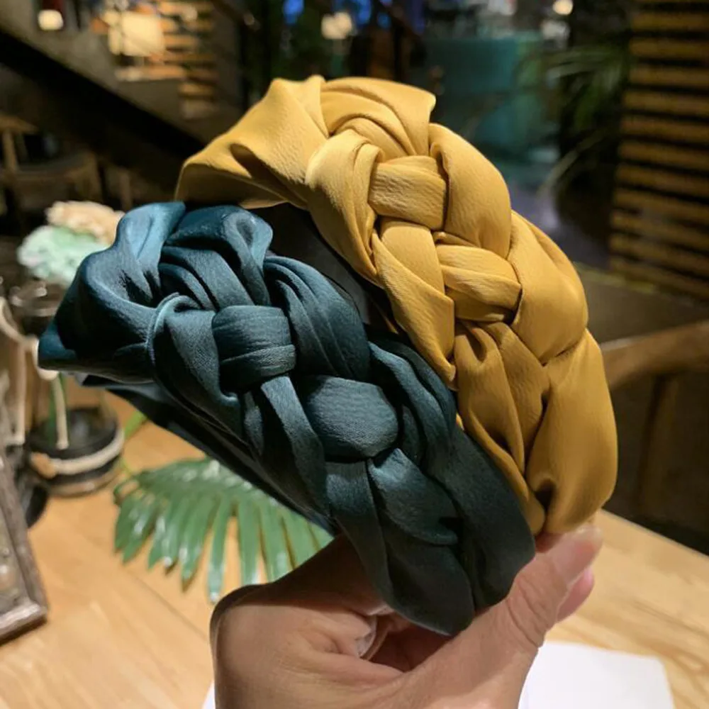 Новая мода DIY повязки для волос с несколькими узлами для женщин, женские высококачественные повязки для волос, широкие боковые зимние аксессуары для волос