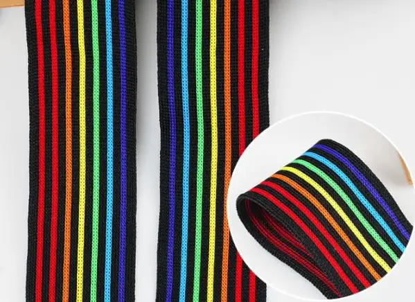 8M Orgoglio Arcobaleno Striscia di Fasce Elastiche 40 MILLIMETRI Nastro Elastico Cintura Sacchetti di Abbigliamento Pantaloni Elastici Nastri E