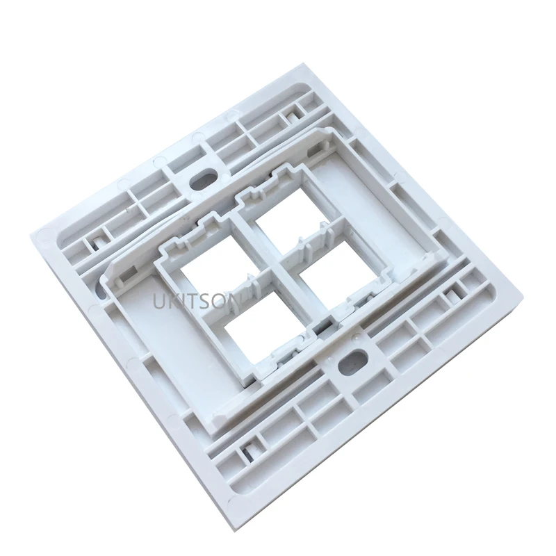 Blank Wall Panel Insert For 4 Keystone Jack Socket Faceplate Cover Outlet 86x86mm In White