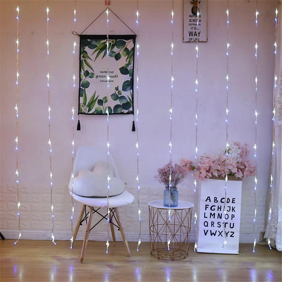 6*3M 3*6M LED Waterfall String Light Outdoor Curtain Icicle Light Meteor Shower Rain Light Christmas Wedding Garland Light