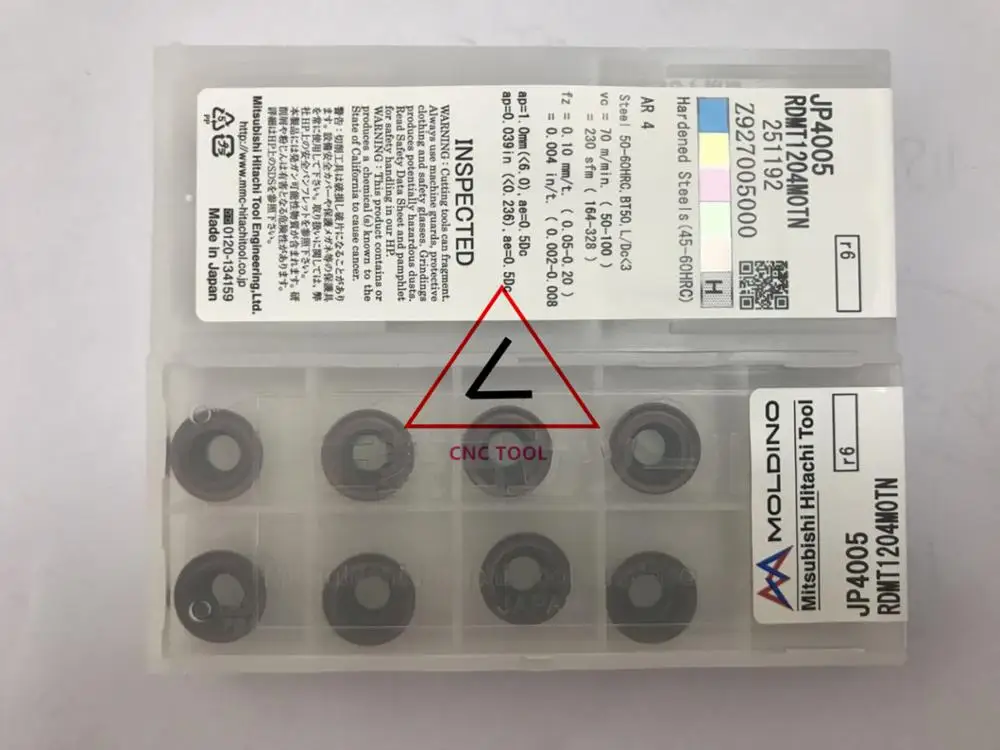 

RDMT1204MOTN JP4005 10pcs Hitachi high cutting performance CNC indexable inserts