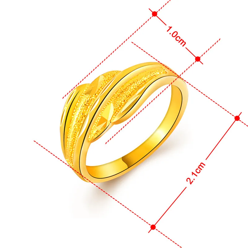 Ethiopian Women Accessories Party Rings 24K Gold Color Filled Finger Rings African Ethiopian Jewelry Ring Femme JR089